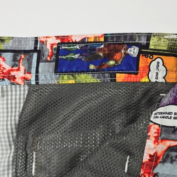 Lululemon Men's Kahuna Shorts Gray Orange Plaid Lightweight 8.5" Inseam Sz 34 - Picture 11 of 16